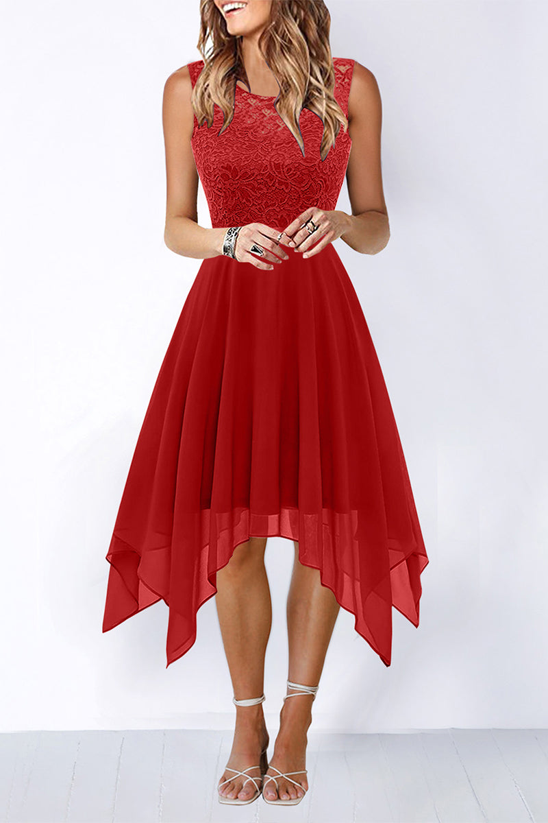 Elegant Formal Solid Ammetrical O Neck Evening Dress Dresses(8 Colors)
