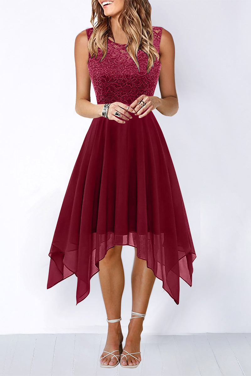 Elegant Formal Solid Ammetrical O Neck Evening Dress Dresses(8 Colors)