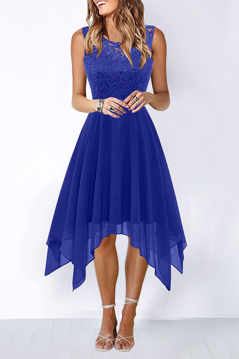 Elegant Formal Solid Ammetrical O Neck Evening Dress Dresses(8 Colors)