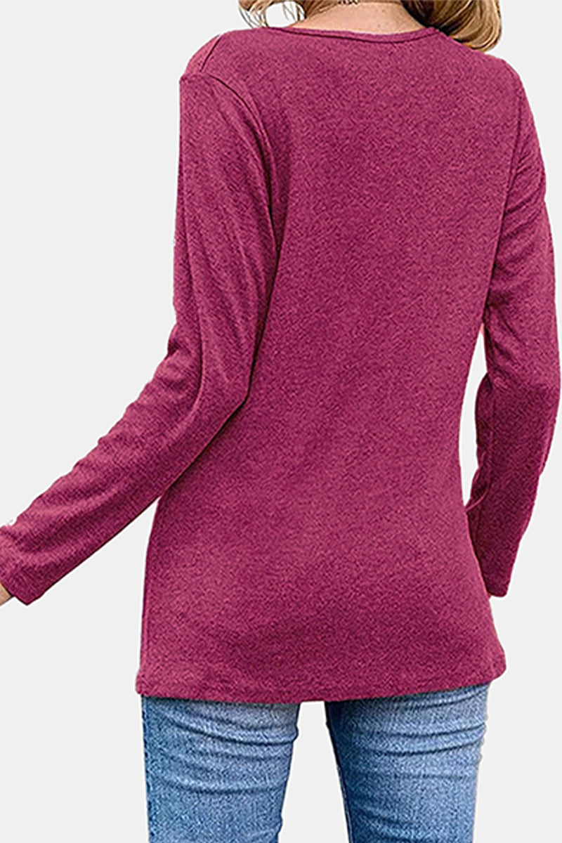 Casual Solid Buckle Ammetrical Zipper Collar Tops