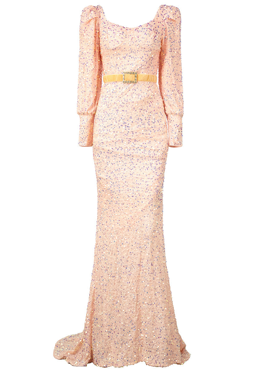 Sweetheart Neck Sequin Mermaid Evening Dress XH2144