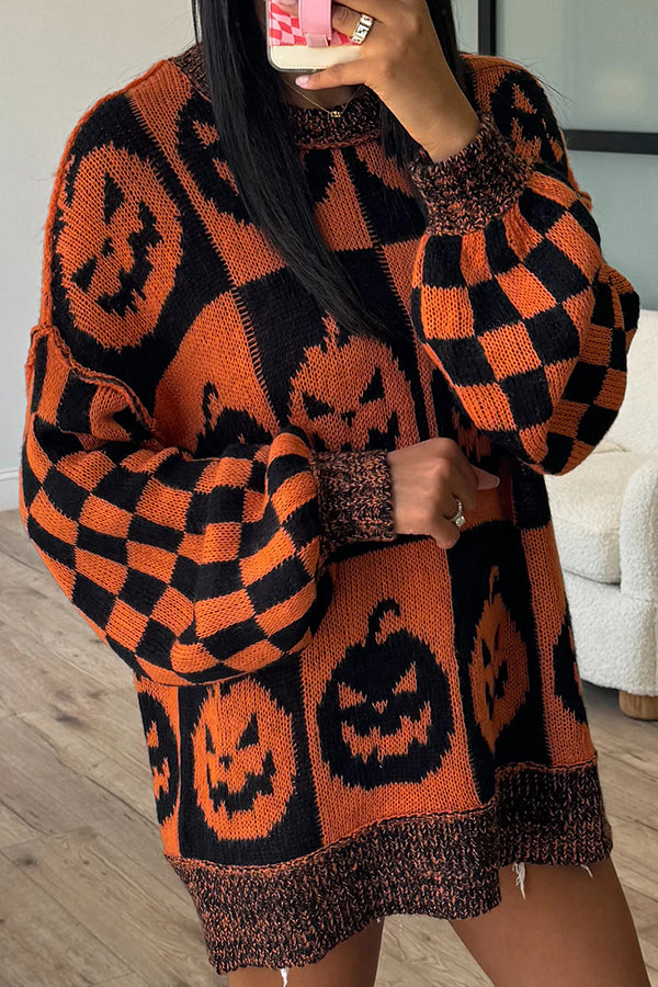 Halloween Relaxed Loose Crew Neck Sweater