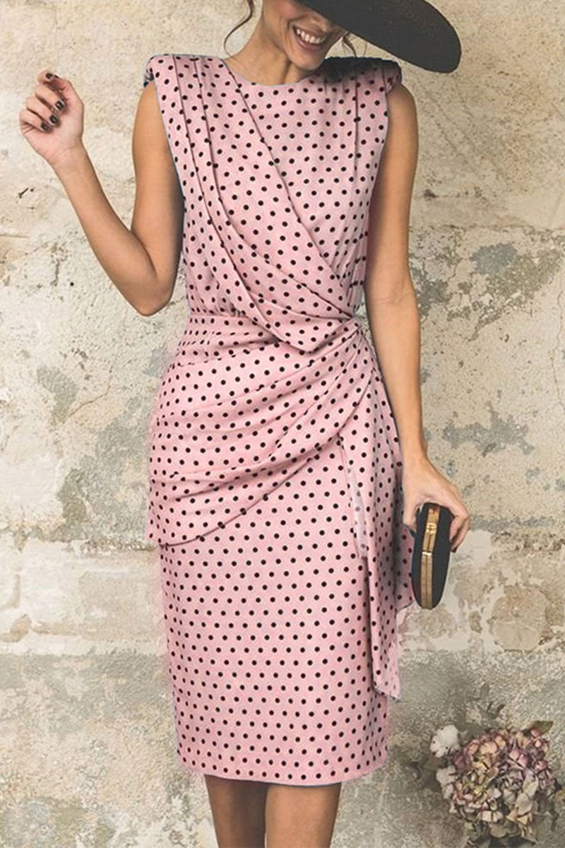 Sexy Print Patchwork O Neck Pencil Skirt Dresses