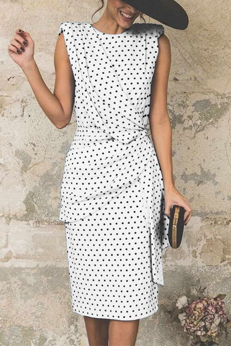 Sexy Print Patchwork O Neck Pencil Skirt Dresses