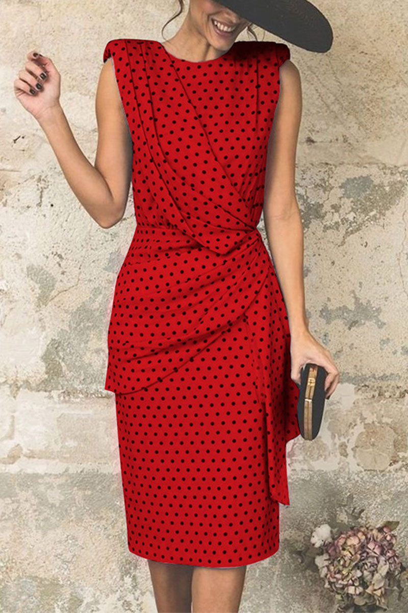 Sexy Print Patchwork O Neck Pencil Skirt Dresses