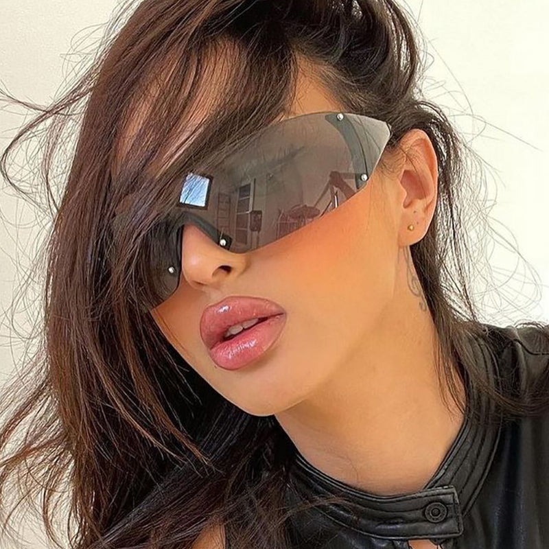 Casual Solid Patchwork Sunglasses