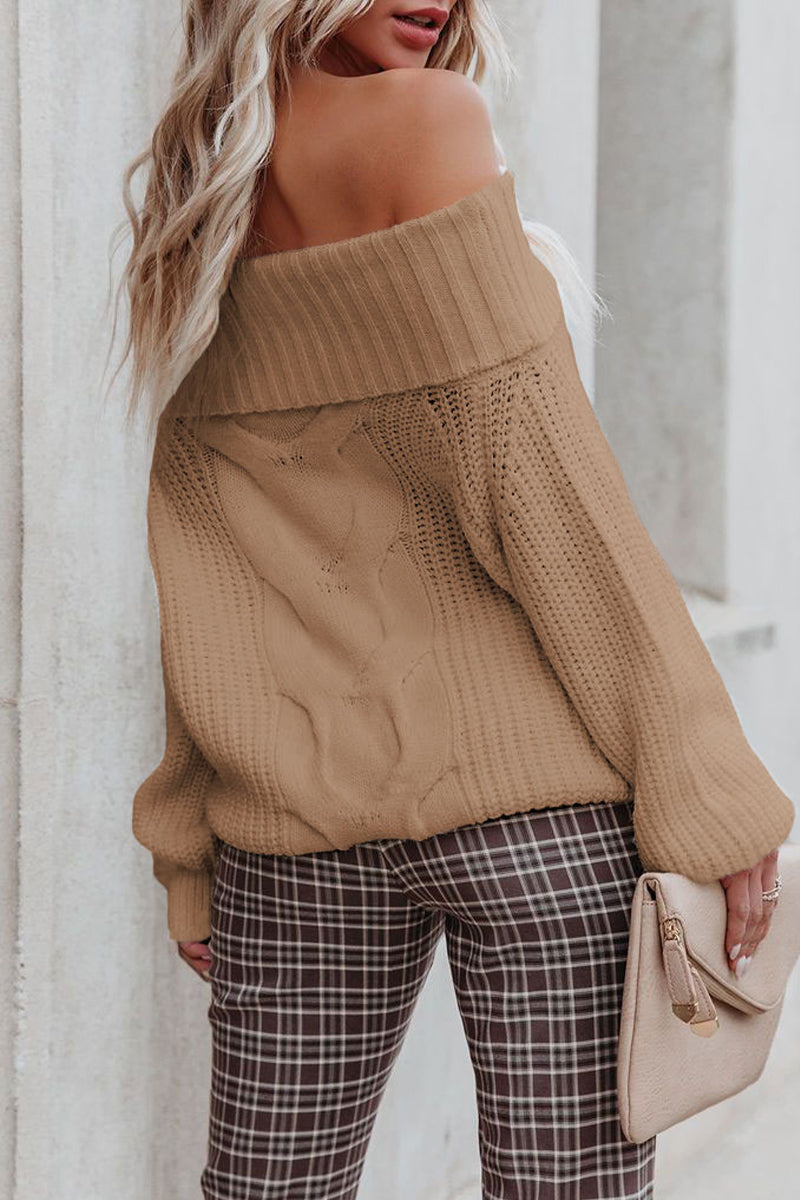 Casual Solid Off the Shoulder Tops