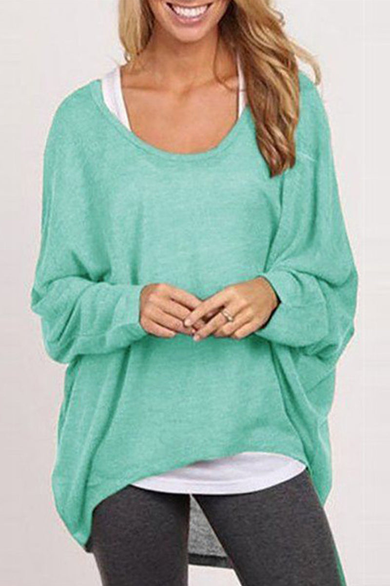 Casual Solid Patchwork O Neck Sweaters(8 Colors)