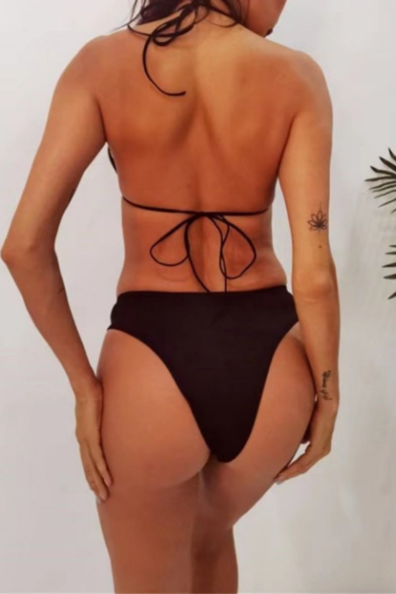 Sexy Hot Drilling Bandage Backless Swimwears (With Paddings)