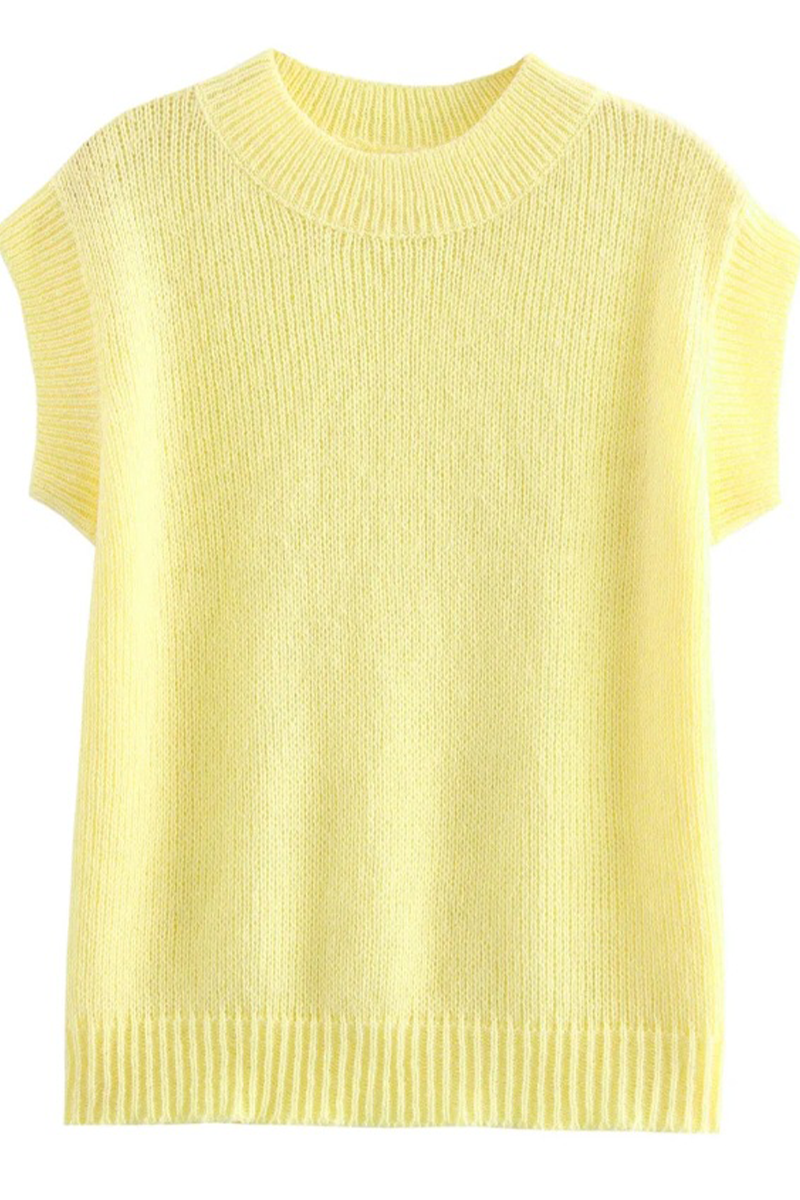 Casual Street Solid Color Weave O Neck Tops