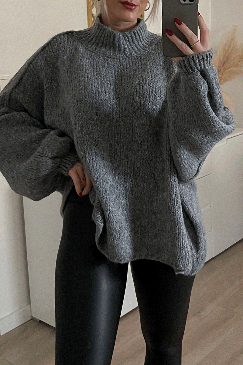 Casual Daily Patchwork Weave Half A Turtleneck Sweaters (5 Colors)