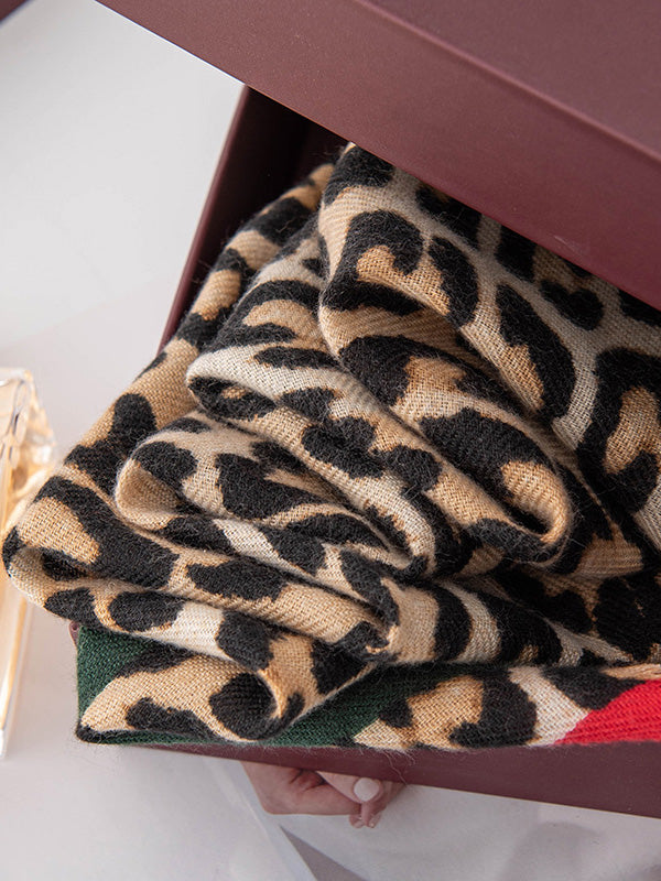 Keep Warm Leopard Shawl&Scarf