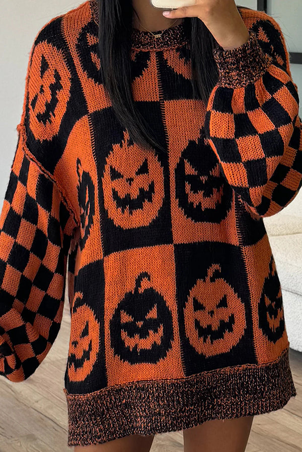 Halloween Relaxed Loose Crew Neck Sweater