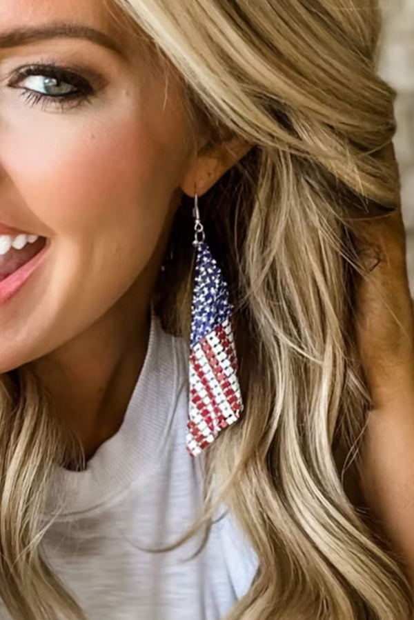 American Flag Soft Metal Earrings