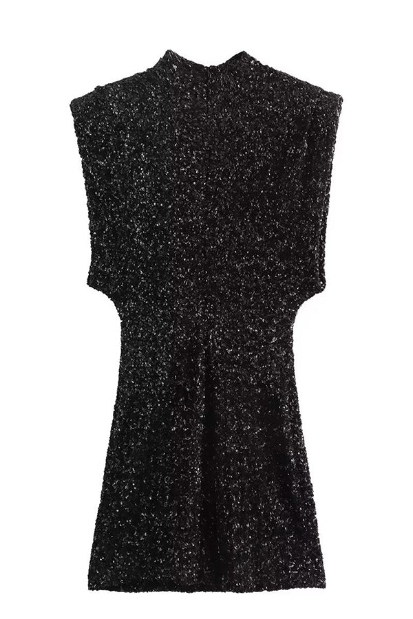 Adorable Sexy Vibes Sequin Wide Sleeve Mini Dress