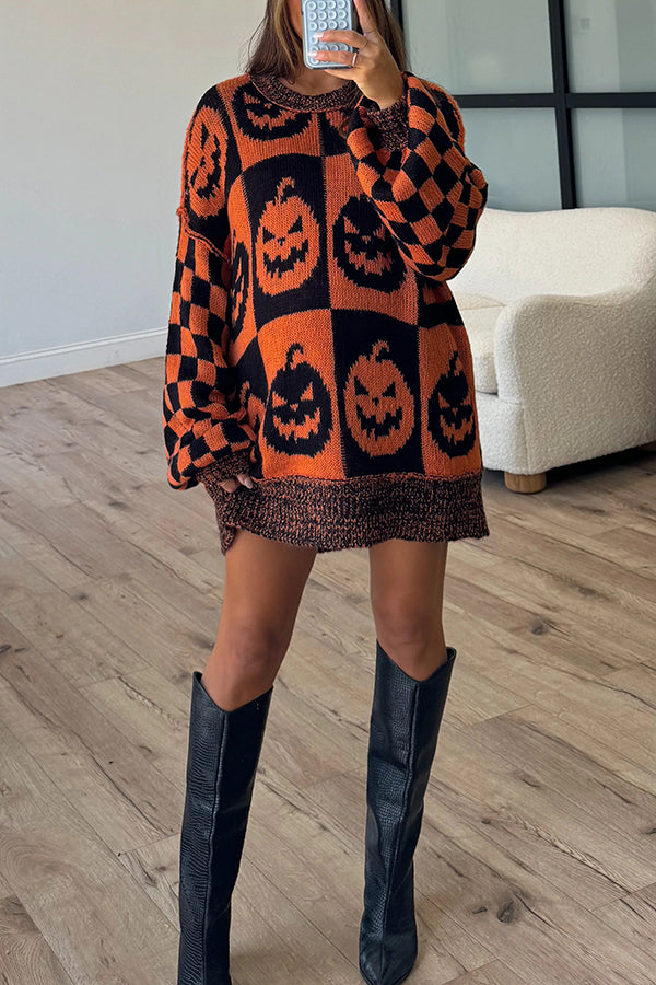 Halloween Relaxed Loose Crew Neck Sweater