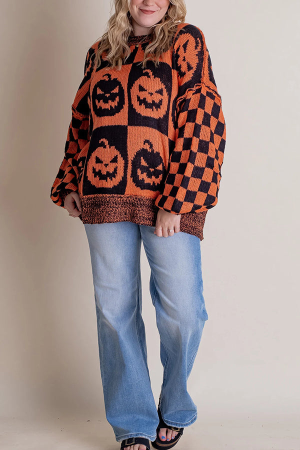 Halloween Relaxed Loose Crew Neck Sweater