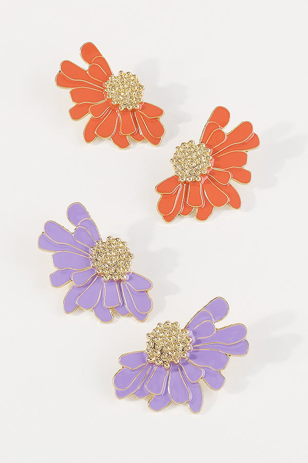 Retro Alloy Floral Pattern Earrings