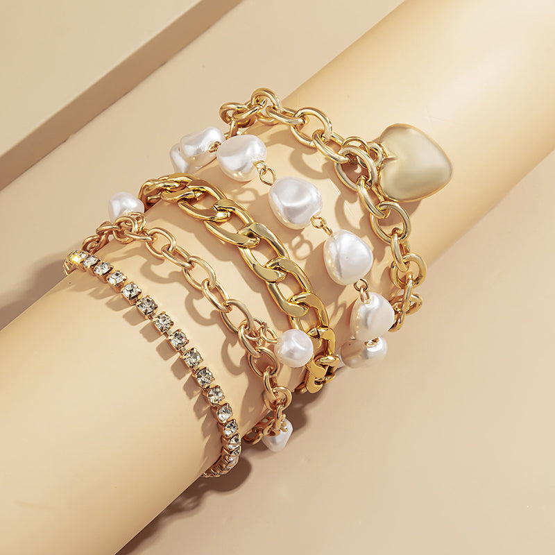 Special Shaped Imitation Pearl Vintage Baroque Bracelet