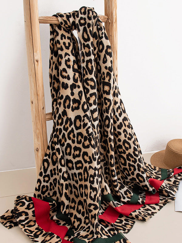 Keep Warm Leopard Shawl&Scarf