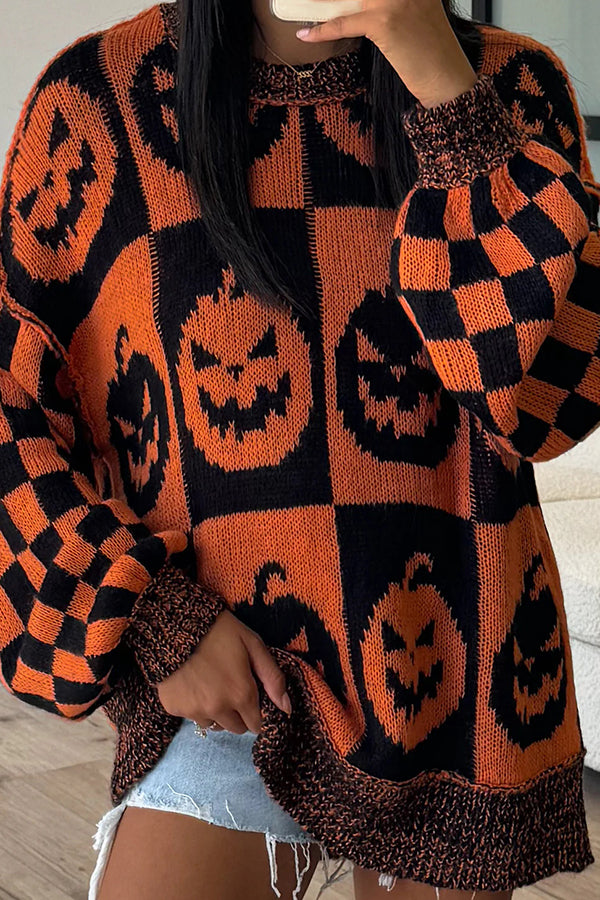 Halloween Relaxed Loose Crew Neck Sweater