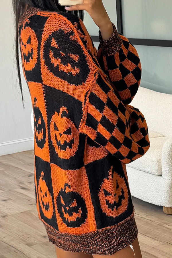 Halloween Relaxed Loose Crew Neck Sweater