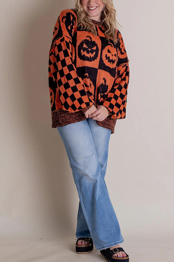 Halloween Relaxed Loose Crew Neck Sweater