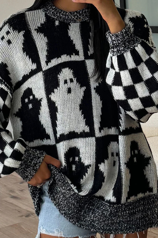 Halloween Relaxed Loose Crew Neck Sweater