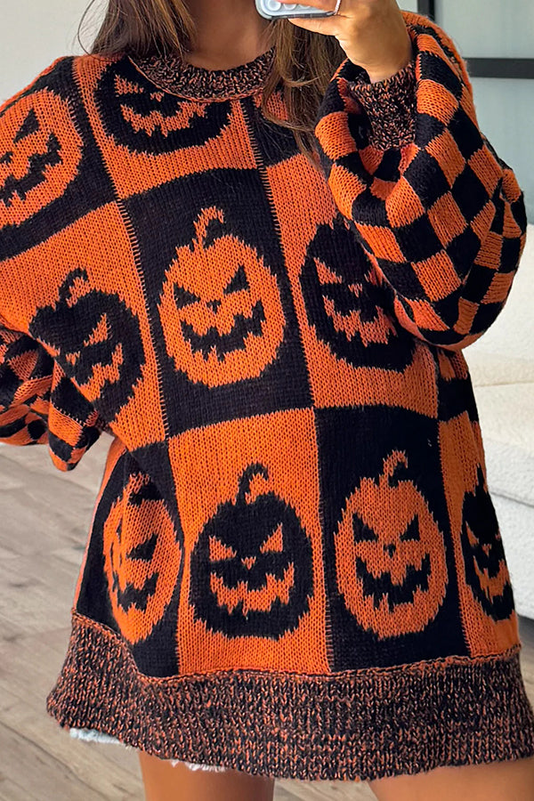 Halloween Relaxed Loose Crew Neck Sweater