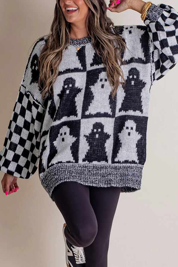 Halloween Relaxed Loose Crew Neck Sweater