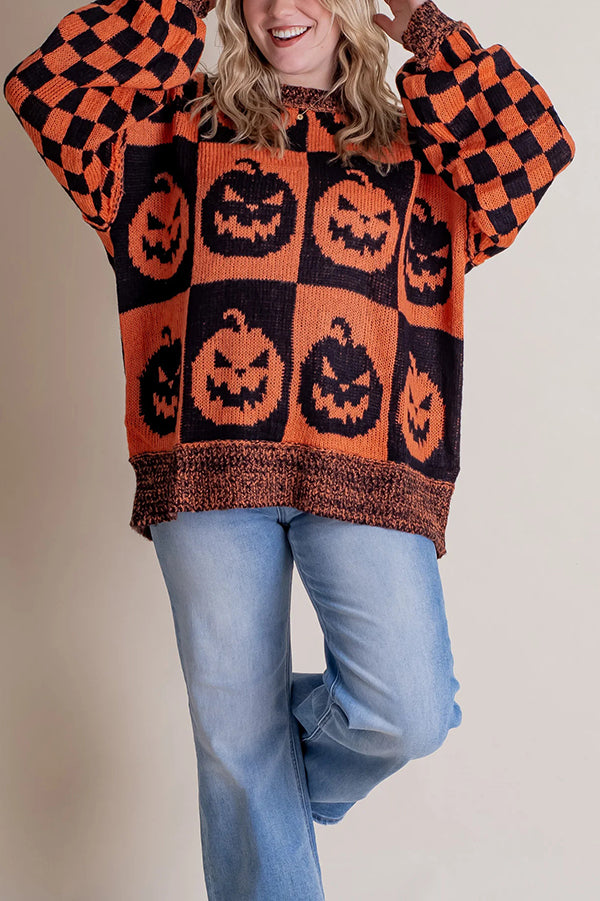 Halloween Relaxed Loose Crew Neck Sweater