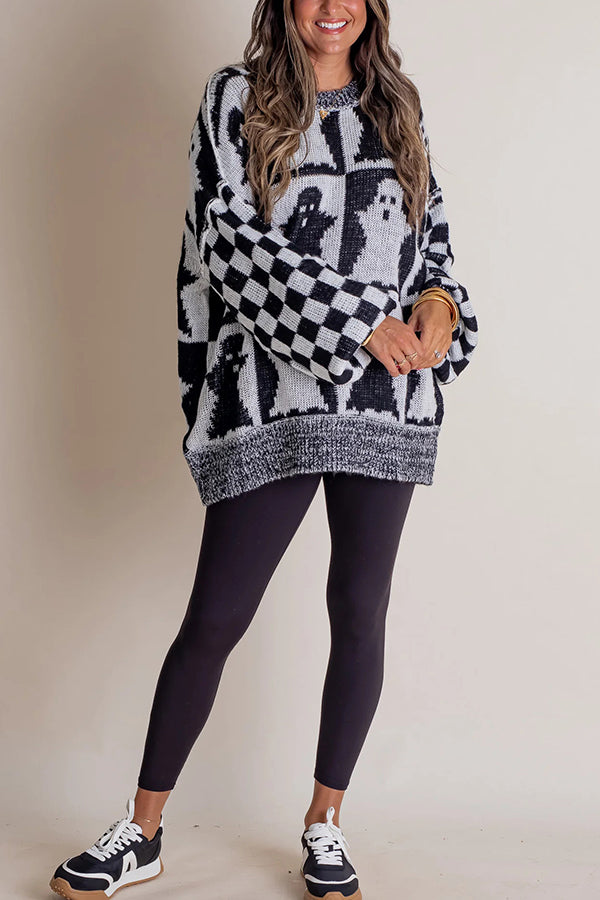 Halloween Relaxed Loose Crew Neck Sweater