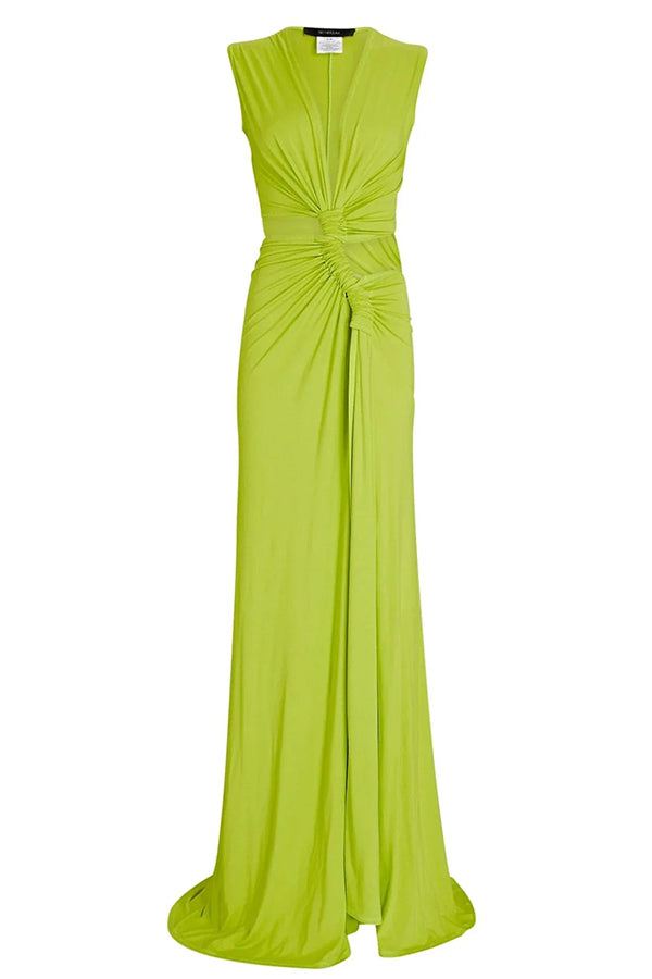 She's A Winner Jersey Triple Loop Cutout Stretch Maxi Dress