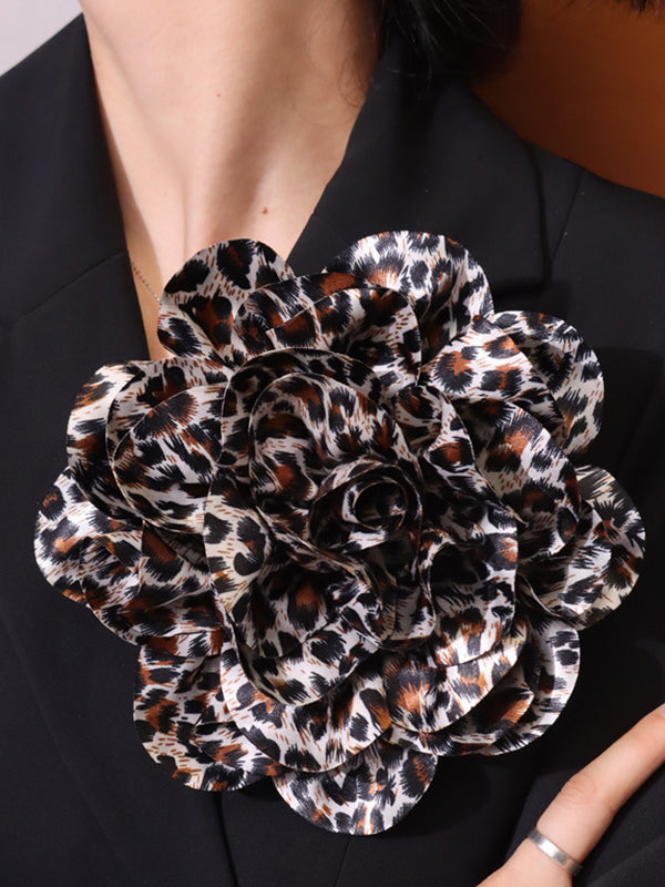 Flower Shape Leopard Brooch Accessories