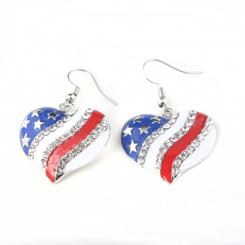 American Flag Soft Metal Earrings