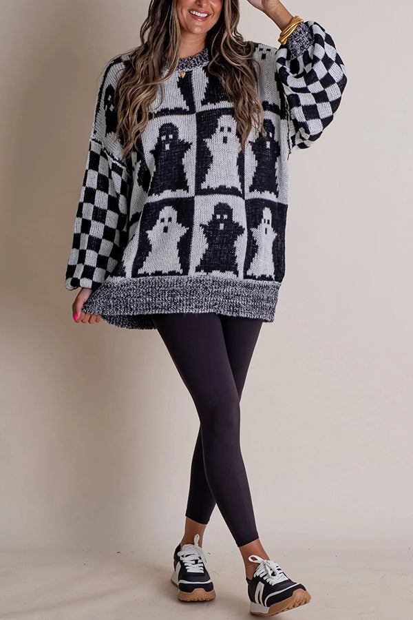 Halloween Relaxed Loose Crew Neck Sweater