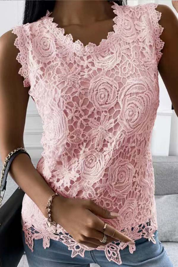 Heavenly Beauty Lace Fabric Tank