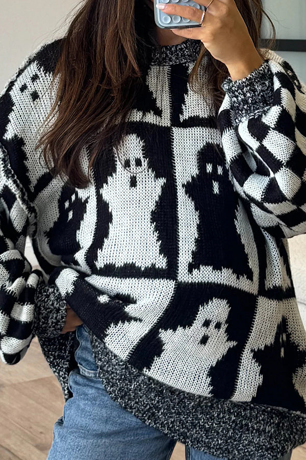 Halloween Relaxed Loose Crew Neck Sweater