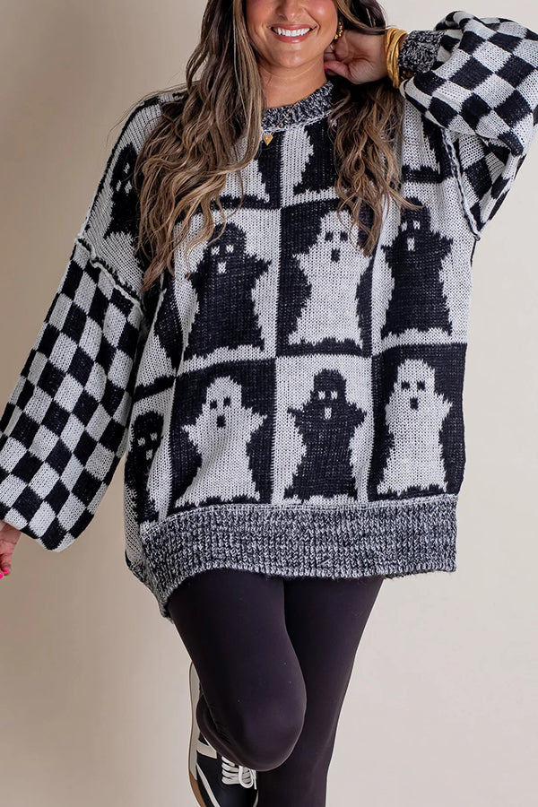 Halloween Relaxed Loose Crew Neck Sweater