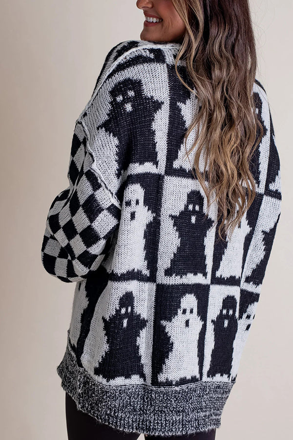 Halloween Relaxed Loose Crew Neck Sweater