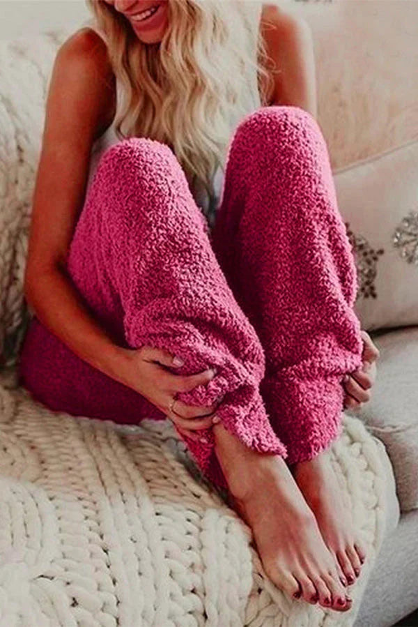 Loose Fleece Home Pants