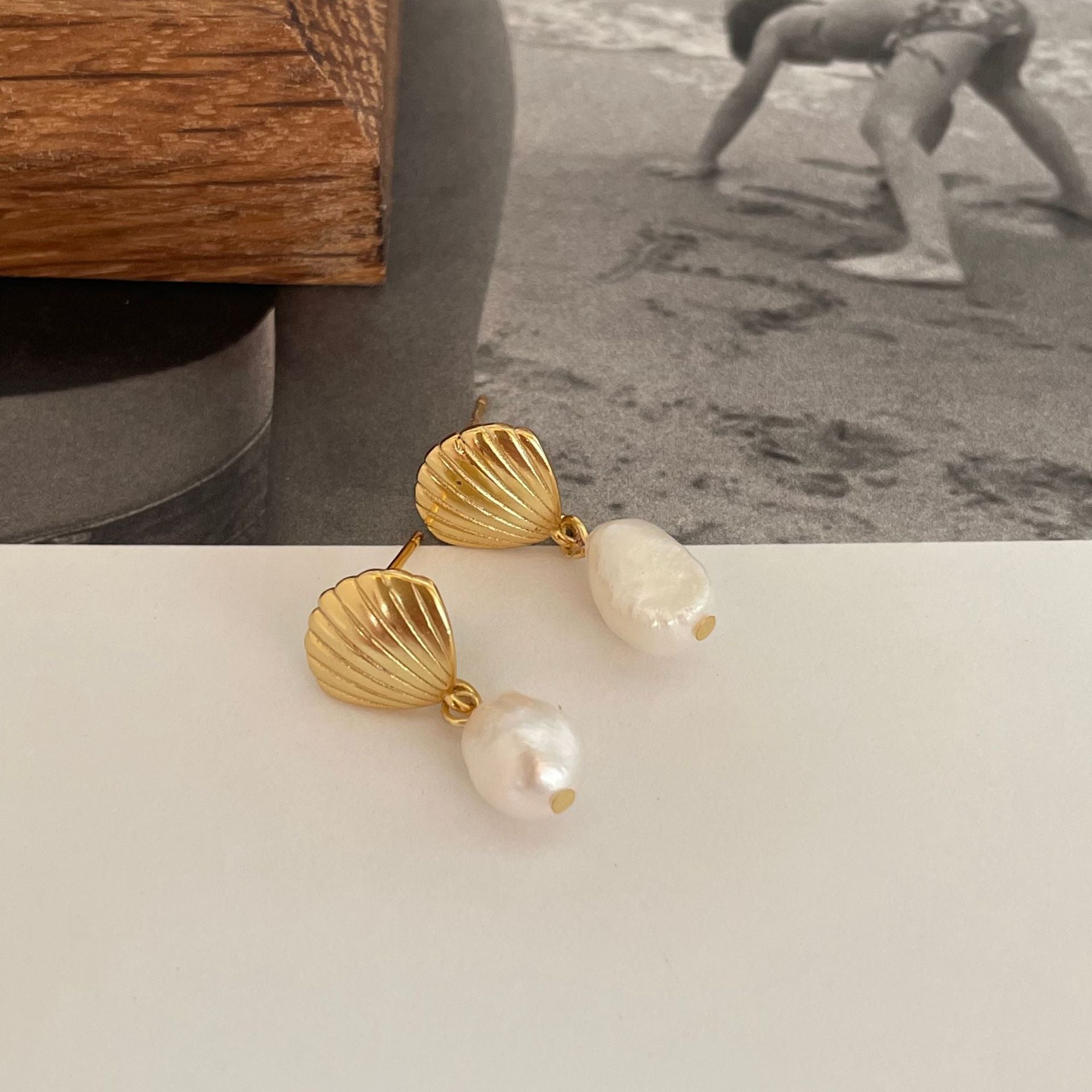 Pearly Shell Earrings