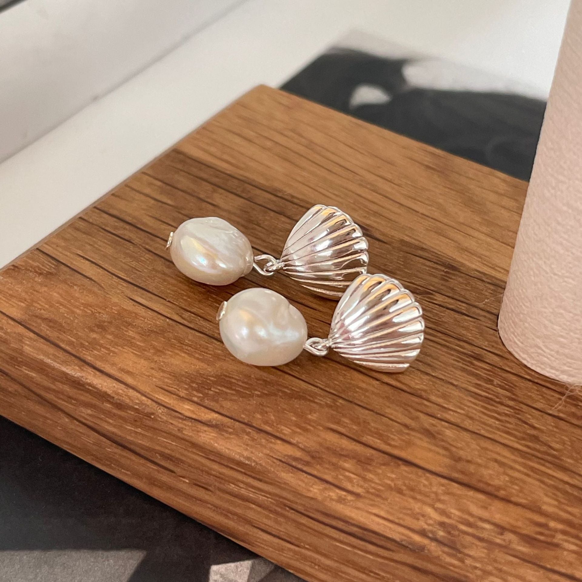 Pearly Shell Earrings