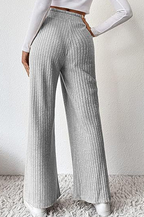 Casual loose knitted trousers