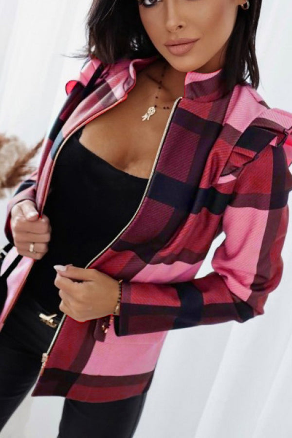 Women's Plaid Jacket Jacket