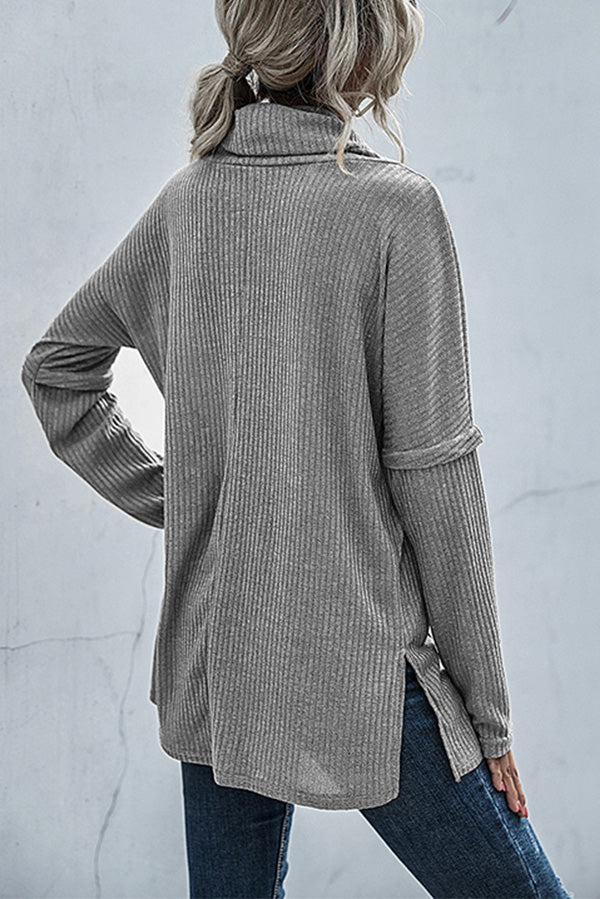 Pile Collar Long-sleeved Knit Bottoming Shirt