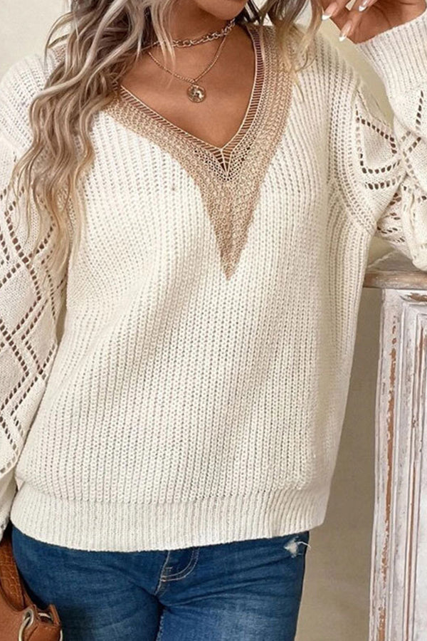 Loose casual pullover women's knitted sweater