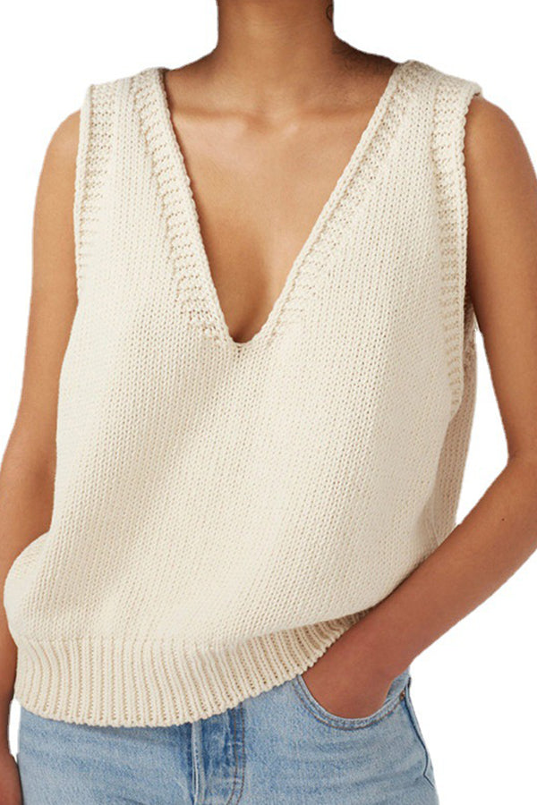 Knitted Vest Small Vest Women's Sleeveless Sweater