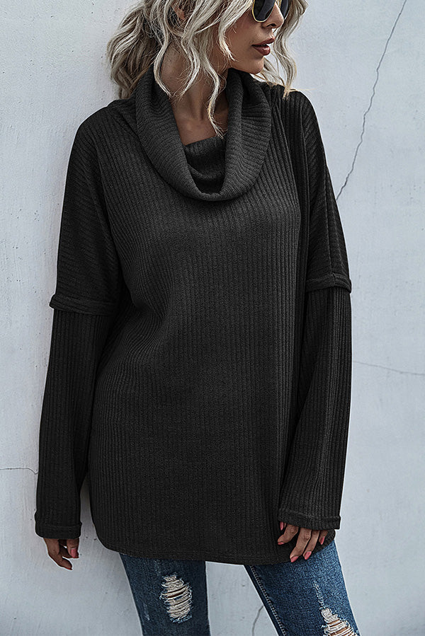 Pile Collar Long-sleeved Knit Bottoming Shirt