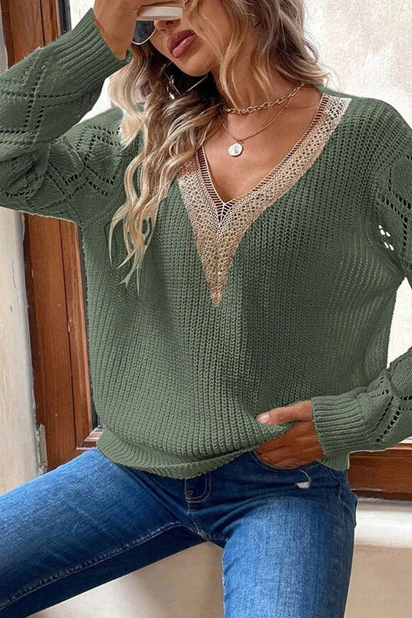 Loose casual pullover women's knitted sweater